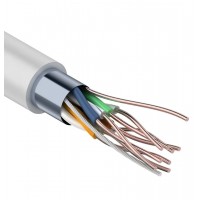 Кабель FTP витая пара КСВПВэ-Cat 5e 4*2*0,52 внутренний, экранированный, медь, PVC 305м цвет серый