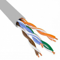 Кабель UTP витая пара КСВПВ-Cat 5e 4*2*0,52 внутренний, медь, PVC 305м цвет серый Кабель UTP витая пара КСВПВ-Cat 5e 4*2*0,52 внутренний, медь, PVC 305м цвет серый